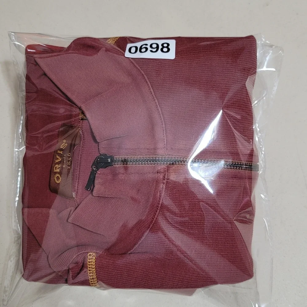 Orvis Men's Sweater Size XL  X Large Dark Red Thick Cotton Long Sleeve Casual